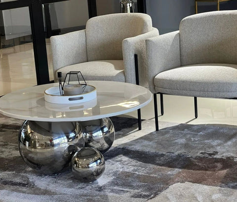 Letlotlo Round Marble Top Coffee Table